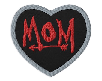 I Heart Mom Embroidered patches