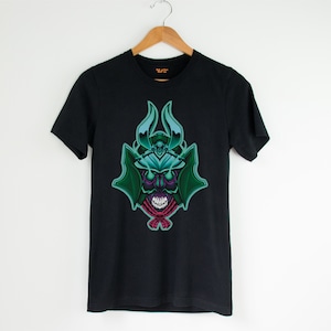 Bushido Skull Neo-Traditional T-Shirt | Samurai Skull Tee | Tattoo Art Inspired | Alternative Clothing | New School Shirt