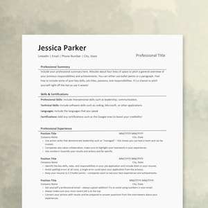 Resume Template Word ATS Friendly Resume Template Minimalist Canva Resume Template Google Docs Modern Resume Template Professional Resume CV