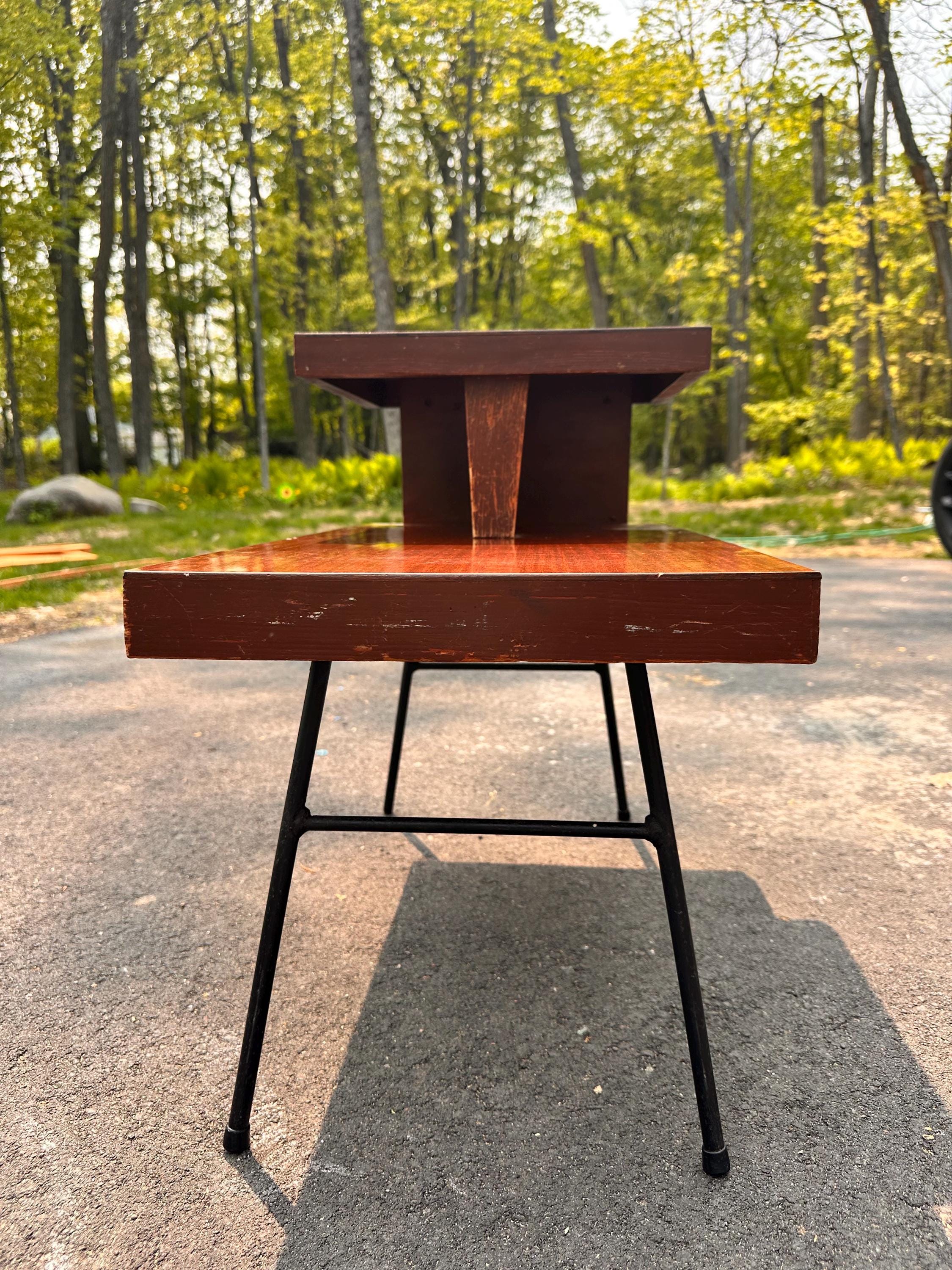１*s様 ★US Vintage 50s Step Table Maple Mid Century Step End Table / Side Table (SET-12) | eBay