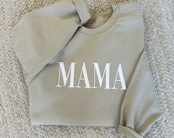 MAMA Puff Letter Sweatshirt, Puff Print Mama, Cadeau pour maman, Cadeau d’anniversaire de maman, Idée cadeau femme, Cadeau petite amie, Cadeau fête des mères, Style maman