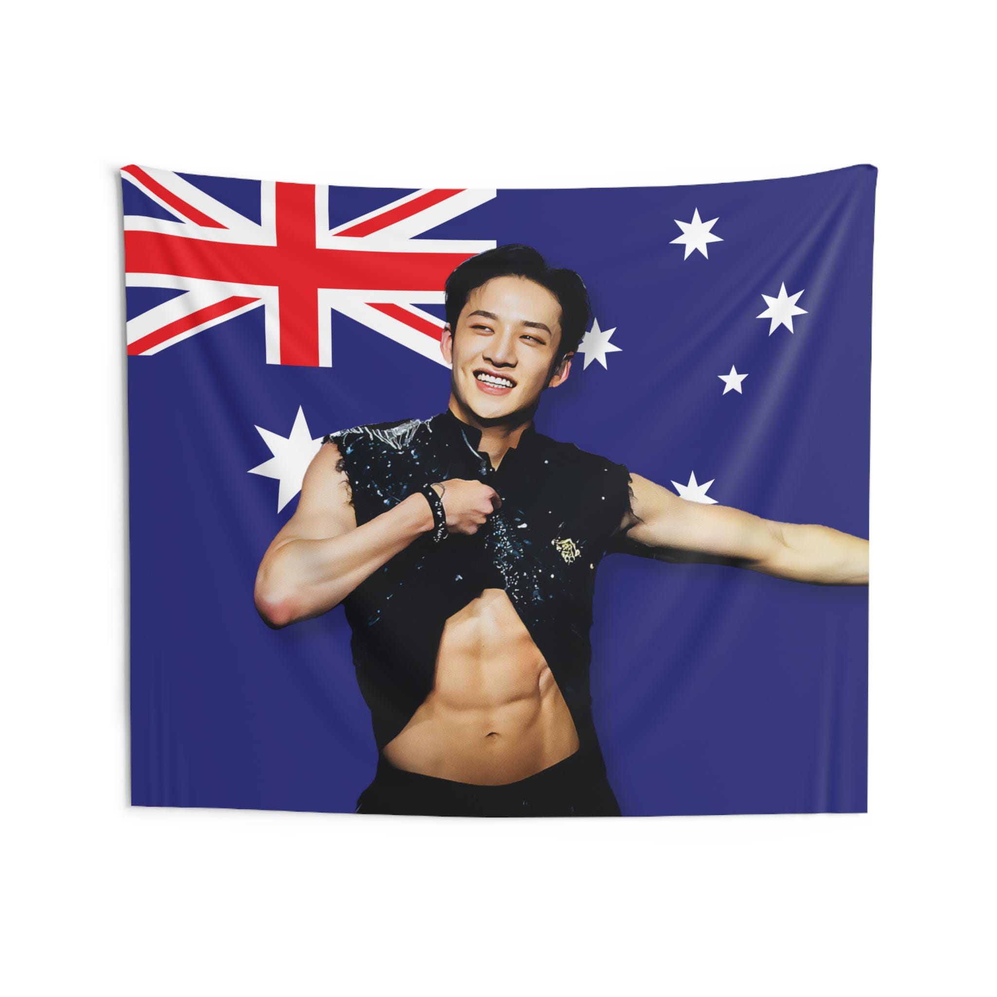 SKZ バンチャン 腹筋旗バナー、Stray Kids バンチャン Kpop 旗