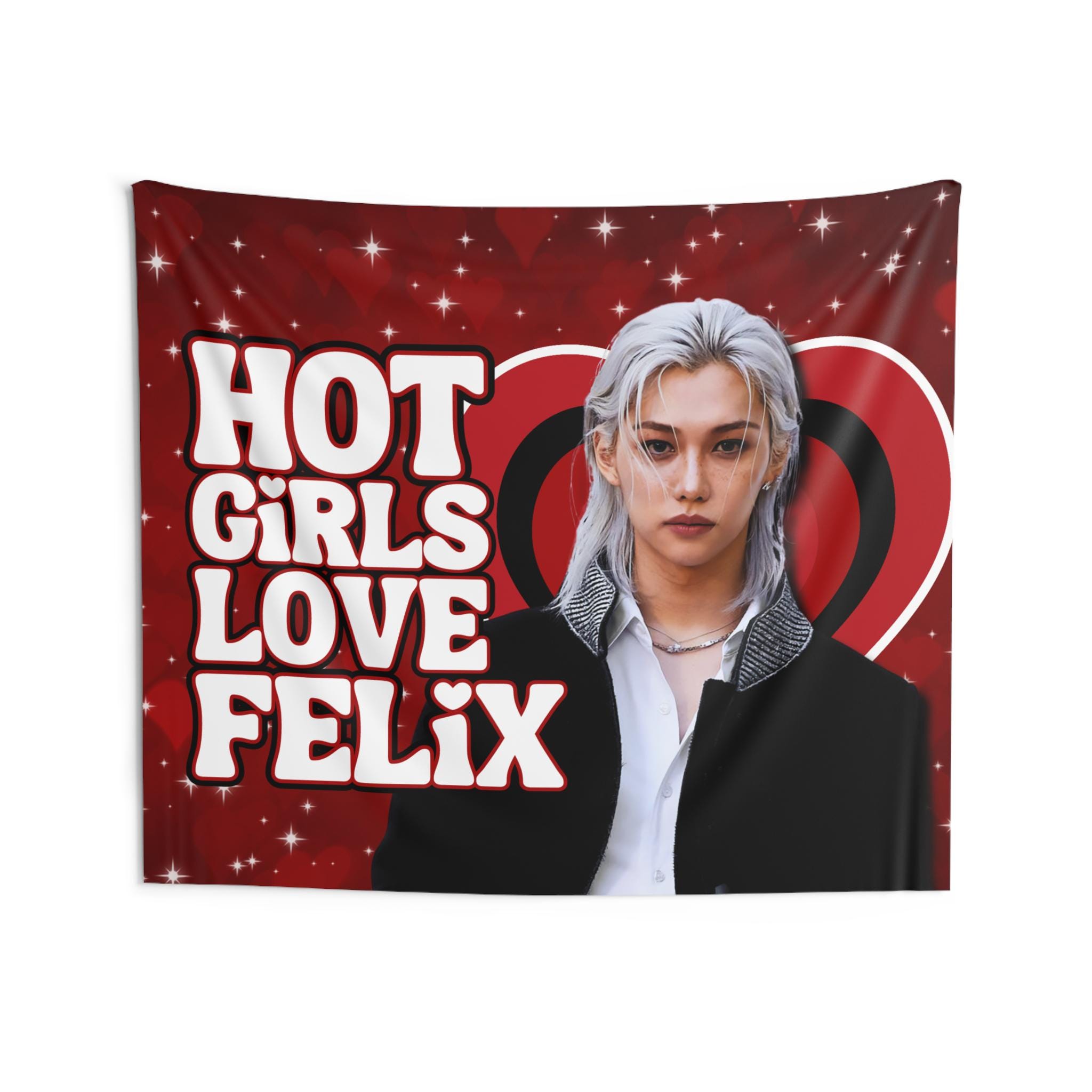 Skz Felix Platinum Hot Girls Banner, Stray Kids Members Kpop Flag