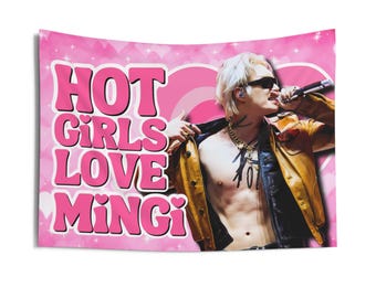 Ateez Mingi Abs Hot Girls-concertbanner, Ateez Members Kpop-vlag, Ateez Members-merchandise, cadeau-ideeën voor Atiny, verjaardagscadeau en concertmerchandise