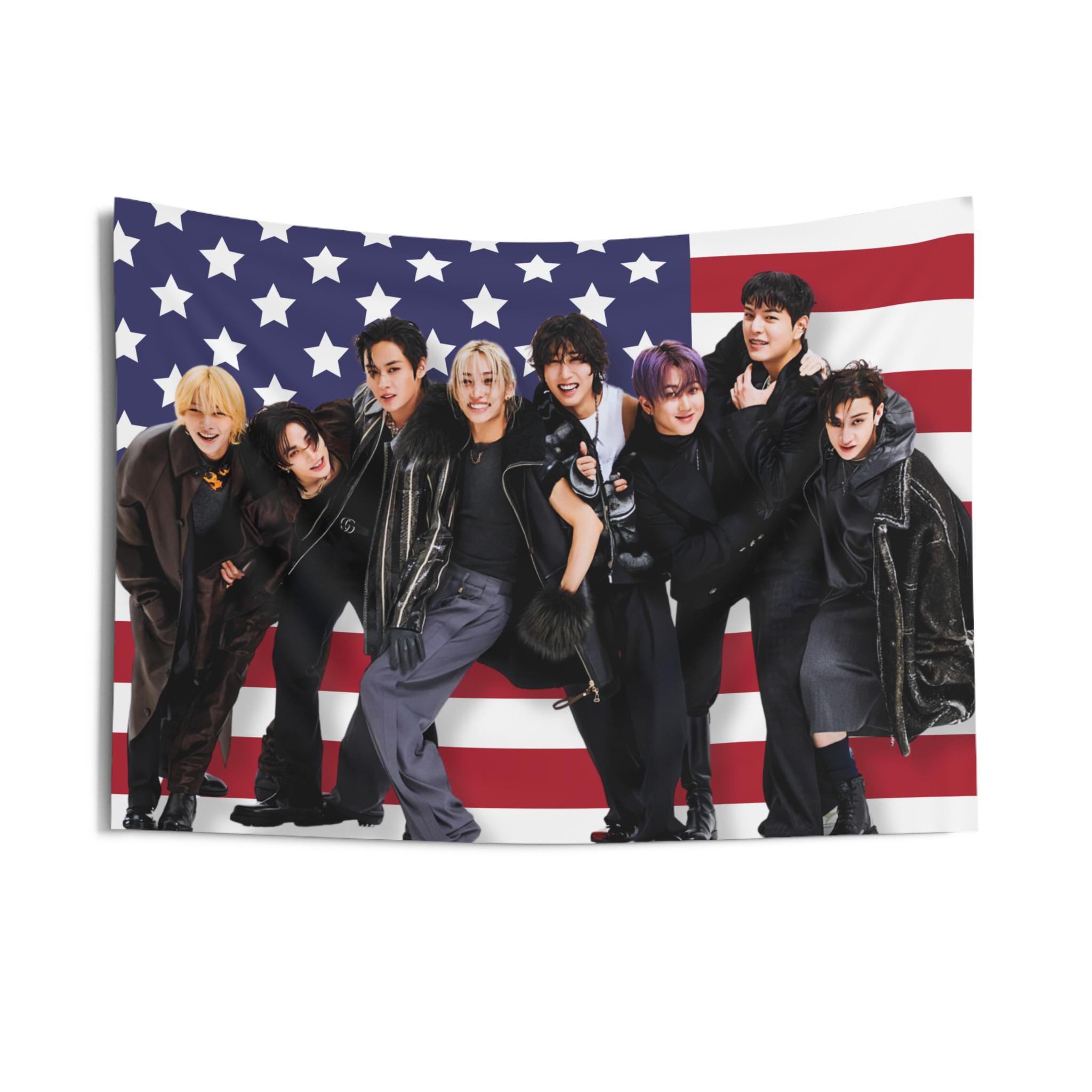 SKZ Hyunjin JJAM American Flag, Stray Kids Hyunjin American