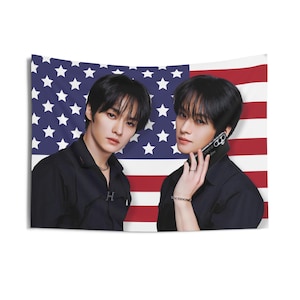 Skz Lee Know Photoshoot America Flag, Stray Kids 2024 Kpop Flag, Stray Kids Members Merch, Gift Ideas Stays, Birthday Gift & Concert Merch