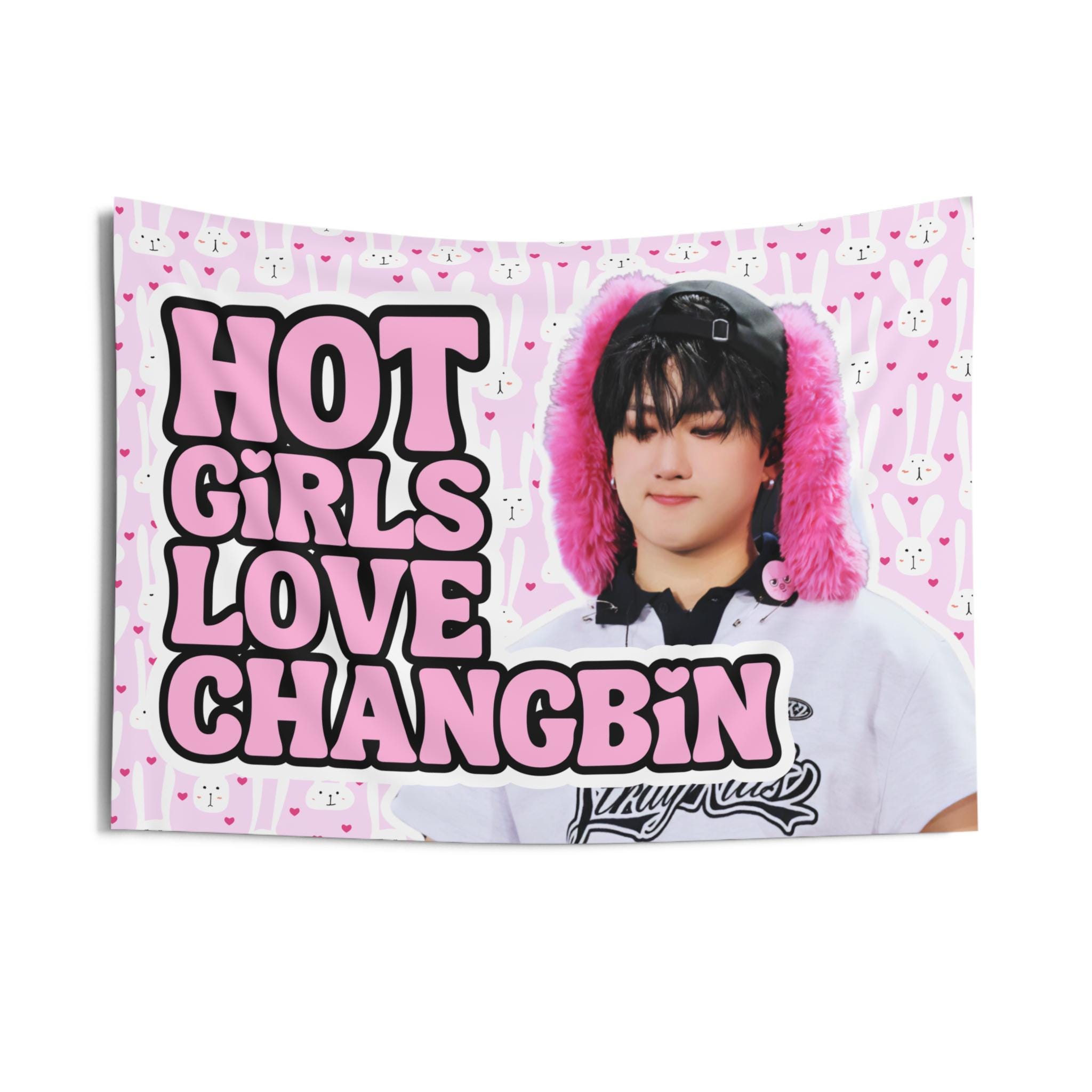 Skz Changbin Bunny Hot Girls Concert Banner, Ate Stray Kids Kpop