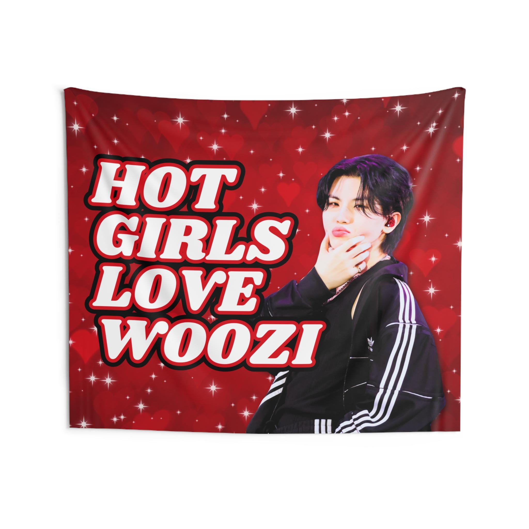 Svt Woozi Tracksuit Pout Hot Girls Concert Flag Banner: Seventeen