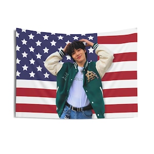 Stray Kids IN Varsity Jacket America Flag, Skz In Jeongin Kpop Flag, Stray Kids 2024 Merch, Gift Ideas Stays, Birthday Gift & Concert Merch