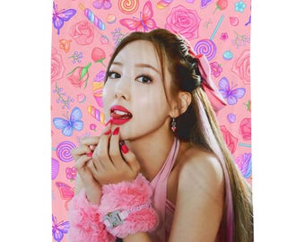 Twice Mina Kpop Merch Blanket, Soft Velveteen Throw, ONCE Fan Gift