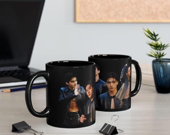 Ateez Wooyoung Abs Black Mug, Ateez Members Kpop Mug, Ateez Tour 2025 Merch, Gift Ideas for Atiny, Birthday Gift & Fan Merch (11oz, 15oz)