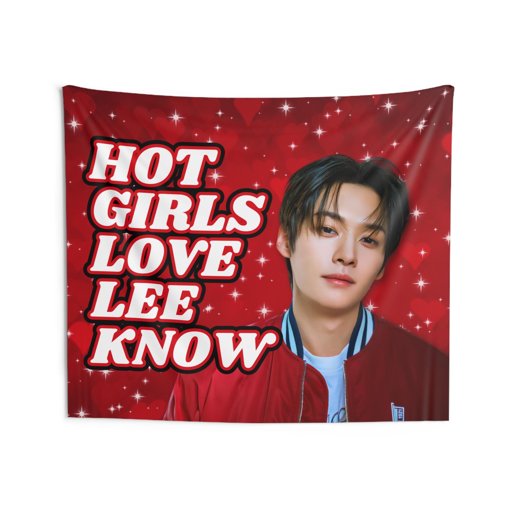 straykids スキズ　リノ　hottracks　ホットラ Skz Lee Know Magazine Red Hot Girls Concert Flag Banner: Stray