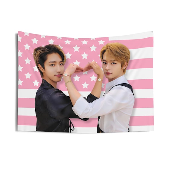 Stray Kids Lee Know Han Pink Flag, Minsung Skz Kpop Flag