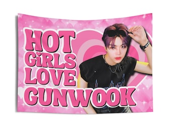 Zb1 Gunwook Purple Hair Hot Girls Concert Banner:  Zerobaseone Zerose Kpop Concert Tour Merch 2025