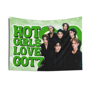 Got7 Members Hot Girls Concert Banner, Got7 Members Kpop Flag, Got7 Tour 2025 Merch, Gift Ideas for Ahgase, Birthday Gift & Concert Merch