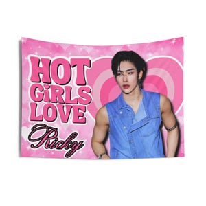 Zb1 Ricky Hot Girls Concert Banner, ZeroBaseOne Members Kpop Flag, Zb1 Tour Merch, Gift Ideas for Zerose Birthday Gift & Concert Merch