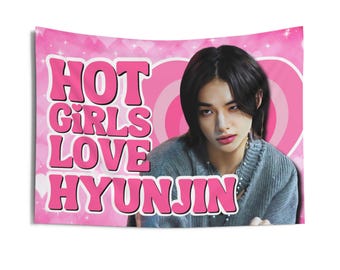 SKZ Hyunjin Hot Girls Concert Banner, Stray Kids Members Kpop Flag