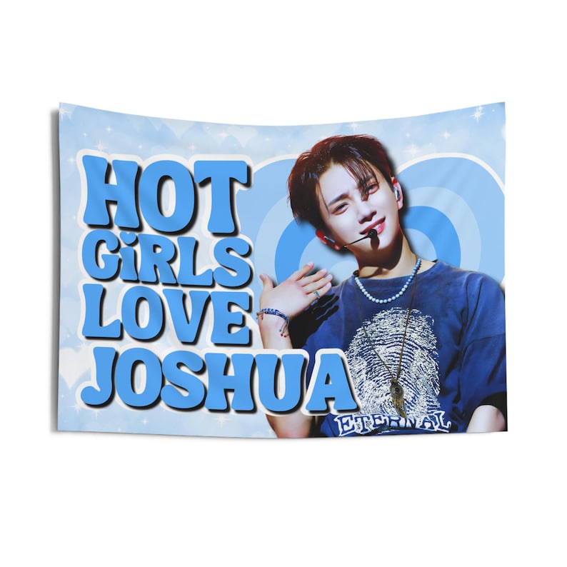 SVT Joshua Blue Hot Girls Concert, Seventeen Members Kpop Flag, Svt