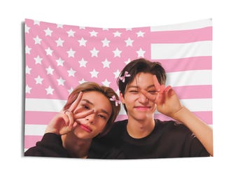 Stray Kids ヒョンジン ブラック タンクトップ アメリカ国旗