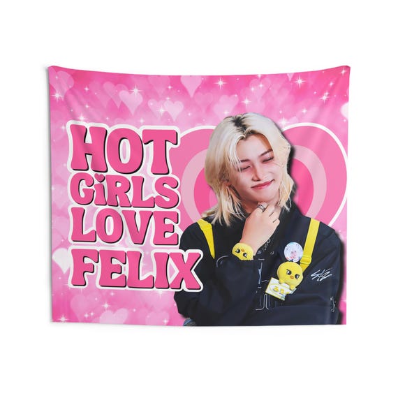 SKZ Felix Hot Girls Concert Banner, Stray Kids Members Kpop Flag