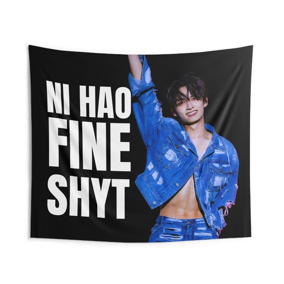 Svt Jun Ni Hao Fine Shyt Banner, Seventeen Members Kpop Flag, Svt