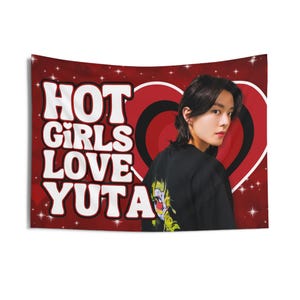Nct Yuta Half Bun Hot Girls Banner, NCT Dream Kpop Flag, NCT Dream Smoothie Merch, Gift Ideas Nctzen, Birthday Gift & Concert Merch