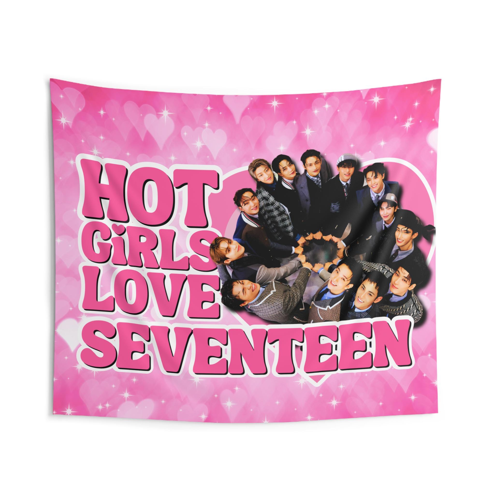 Seventeen Right Here Hot Girls Concert Banner, Svt Members Kpop