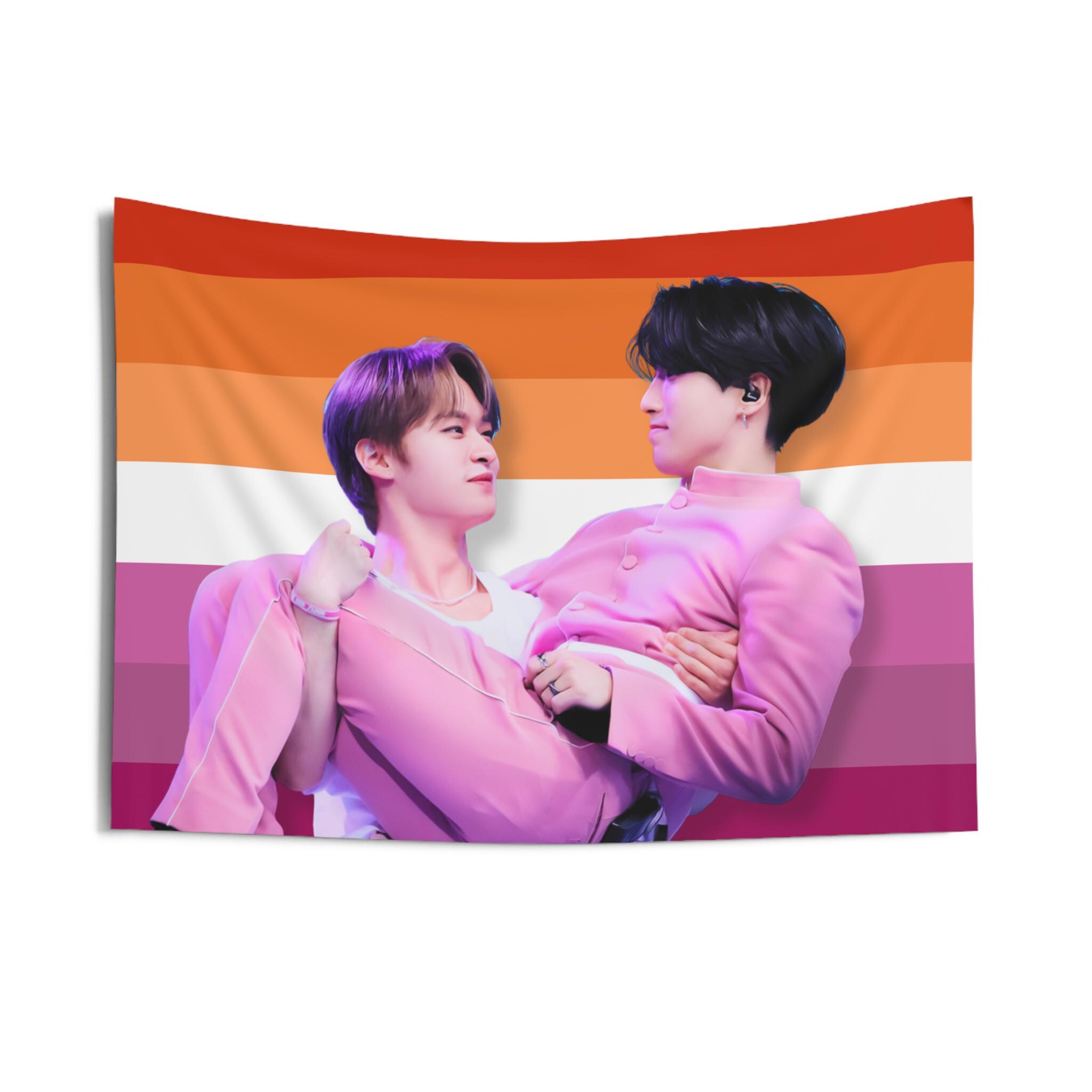 Skz Han Lee Know Lesbian Flag, Minsung Stray Kids Members Kpop Flag, Skz Tour 2025 Merch, Gift Ideas Stays, Birthday Gift & Concert Merch