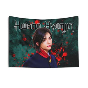 STRAY KIDS Hyunjin Anime Boy Flag Banner, Skz Kpop Flag, Stray Kids Tour 2024 Merch, Gift Ideas STAYS, Birthday Gift & Concert Merch