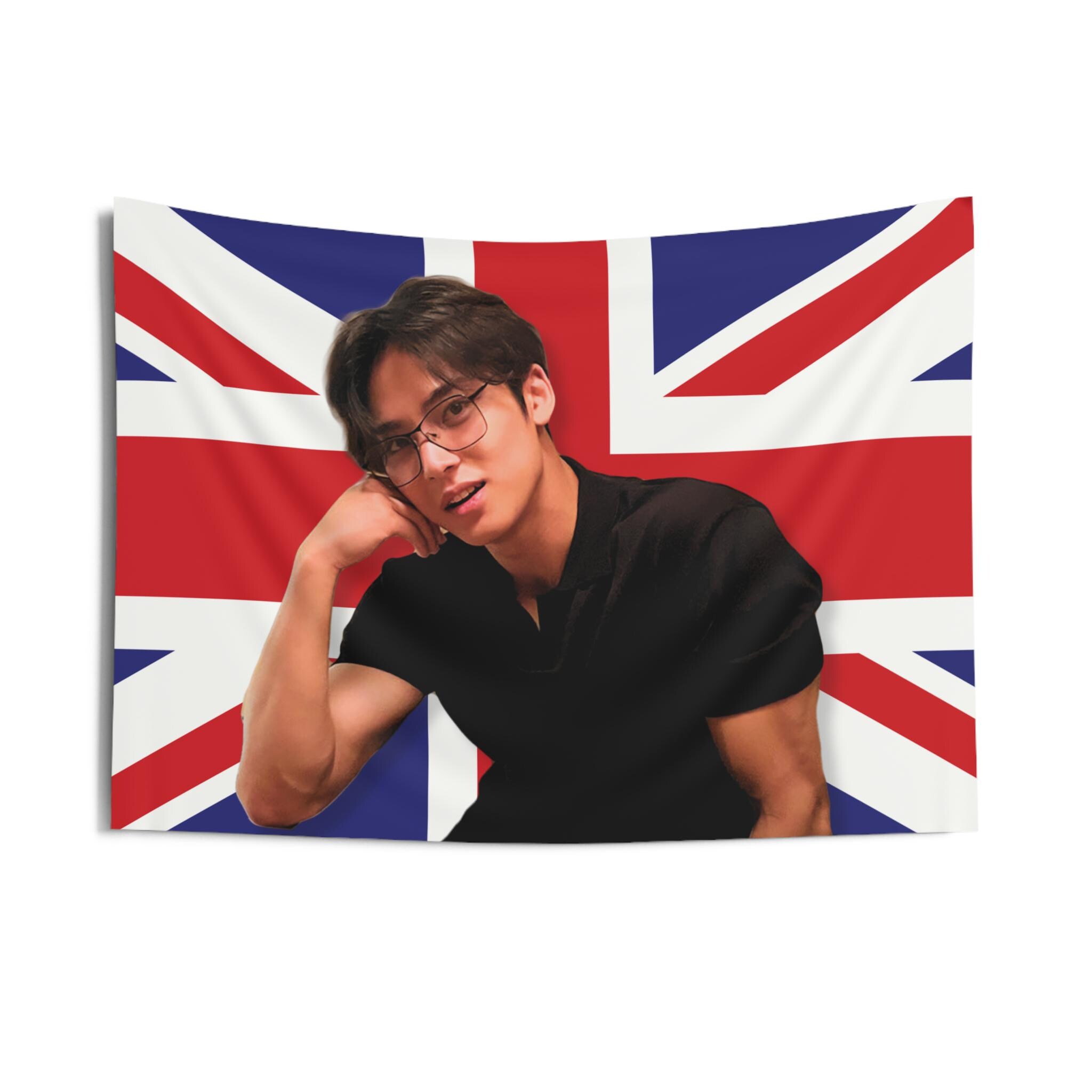 Svt Mingyu Boyfriend Biceps UK Flag, Seventeen Members Kpop Flag, Seventeen Tour 2024 Merch, Gift Idea Carats, Birthday Gift Concert Merch
