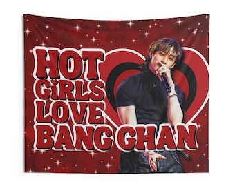 SKZ Bang Chan Mullet Hot Girls Banner, Stray Kids Members Kpop