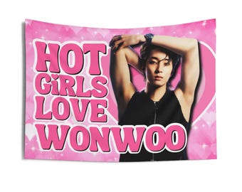 Svt Wonwoo Hot Girls Concert Banner, Seventeen Members Kpop Flag, Svt Album Merch, Gift Ideas for Carats, Birthday Gift & Concert Merch