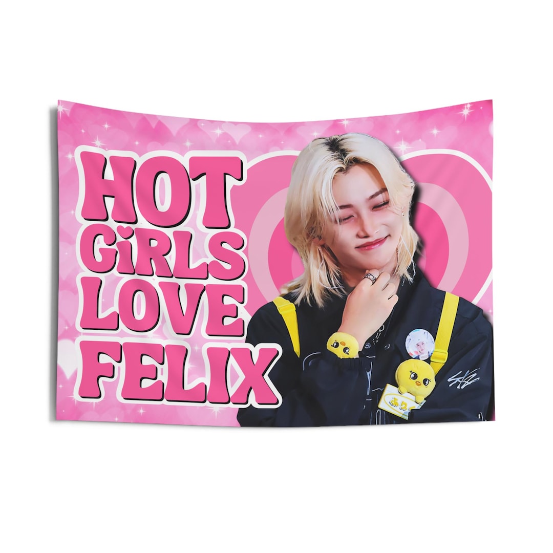 SKZ Felix Hot Girls Concert Banner, Stray Kids Members Kpop Flag