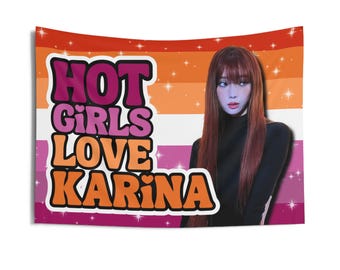 Aespa Karina Lesbian Hot Girls Concert Banner, Whiplash Aespa Kpop