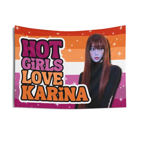 Aespa Karina Lesbian Hot Girls Concert Banner, Whiplash Aespa Kpop