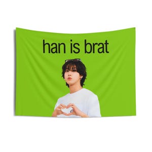 Skz Han Jisung Brat Concert Banner, Stray Kids Han Jisung Kpop Flag, Skz Tour Merch, Gift Ideas for Stays, Birthday Gift & Concert Merch