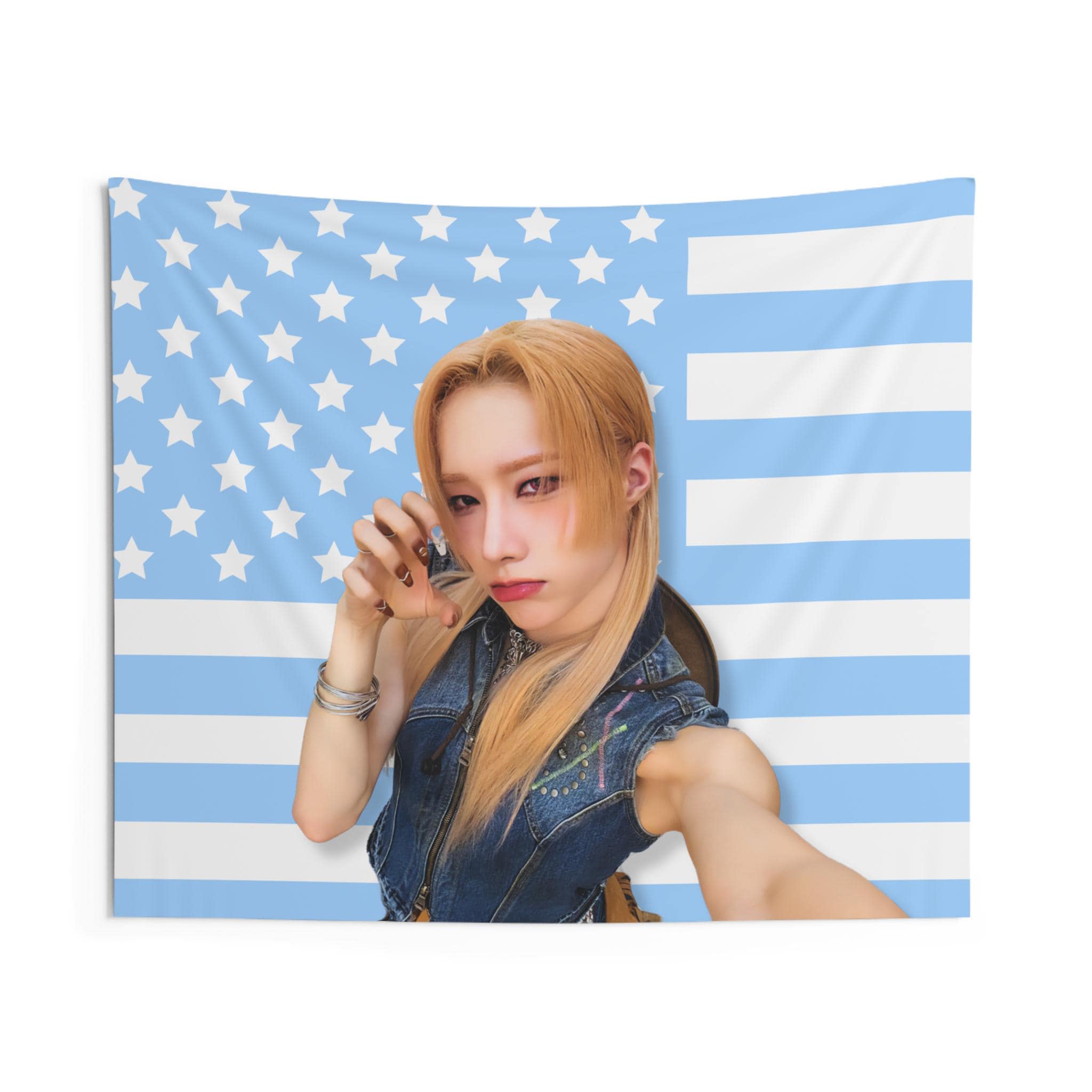 Xlov Rui Long Hair America Flag Banner, Xlov Members Kpop Flag, Xlov ...