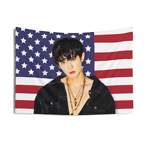 Exo Chanyeol America Flag Banner, Exo Members Kpop Flag, Exo 2024 Merch, Gift Ideas for Exo-l Birthday Gift & Concert Merch