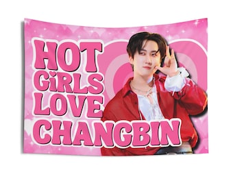 SKZ Bang Chan Hot Girls Concert Banner, Stray Kids Members Kpop