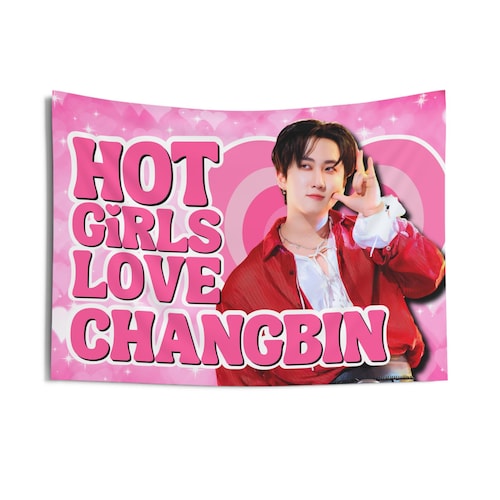 SKZ Changbin Hot Girls Concert Banner, Stray Kids Members Kpop