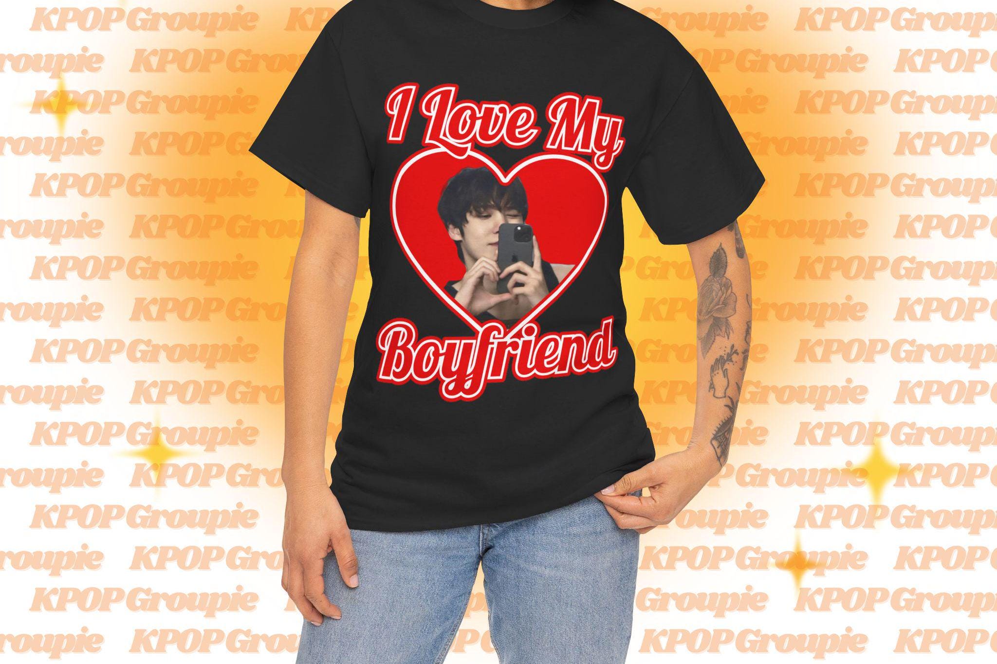 Ateez Yunho I Love My Boyfriend Shirt, Ateez Seonghwa Bootleg Merch Shirt, Gift Ideas for Atiny, Birthday Gift & Concert Tour Merch