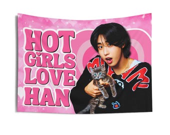 SKZ Han Jisung Hot Girls Concert Banner, Stray Kids Members Kpop Flag, Skz Members Merch, Gift Ideas Stays, Birthday Gift & Concert Merch