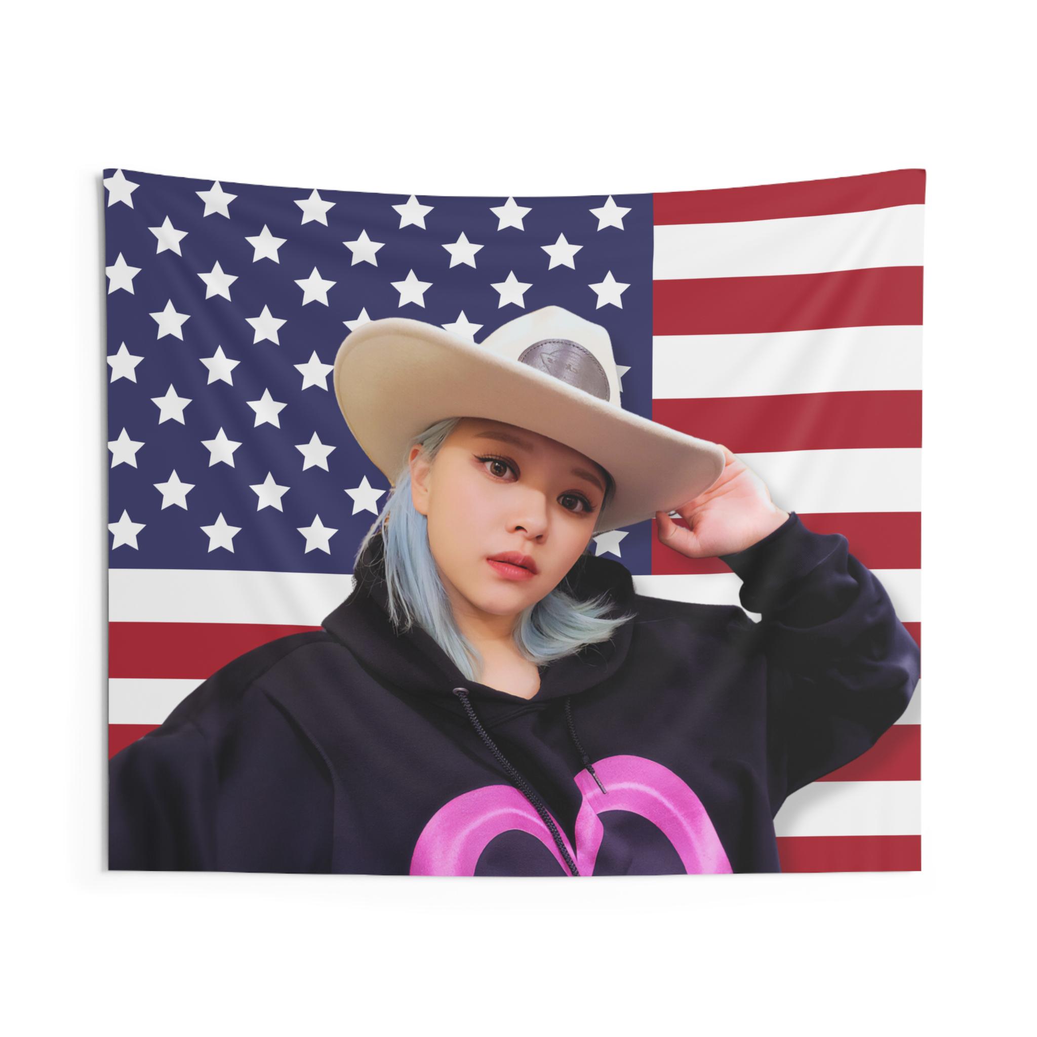 TWICE ジョンヨン カウボーイ アメリカ国旗バナー、ジョンヨン TWICE