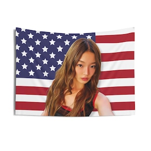 Bandera estadounidense de Kpop Yoonchae, bandera de Kpop Yoonchae, artículos de la gira de Kpop 2025, ideas de regalo para fans de Kpop, regalos de cumpleaños y artículos de conciertos.