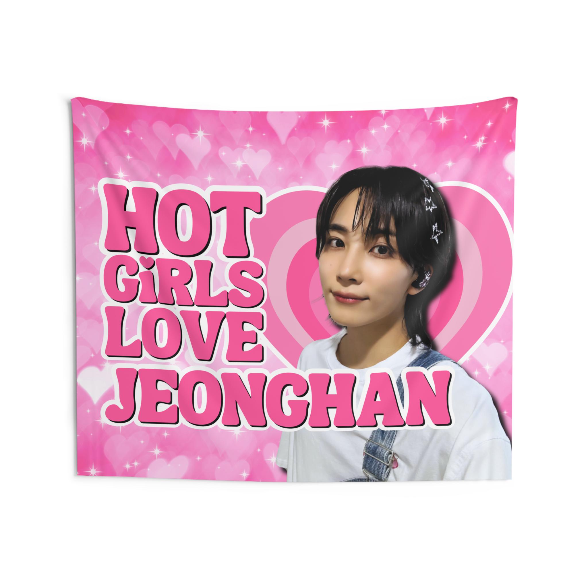 Svt Jeonghan Hot Girls Concert Banner, Seventeen Members Kpop Flag