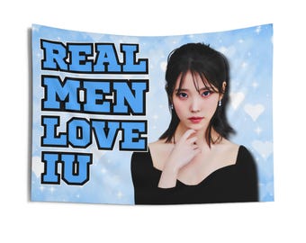 Kpop IU Real Men-concertbanner, Kdrama IU Kpop-vlag, Kpop IU Tour 2025-merchandise, cadeau-ideeën voor Uena-fanboys, verjaardagscadeau en concertmerchandise