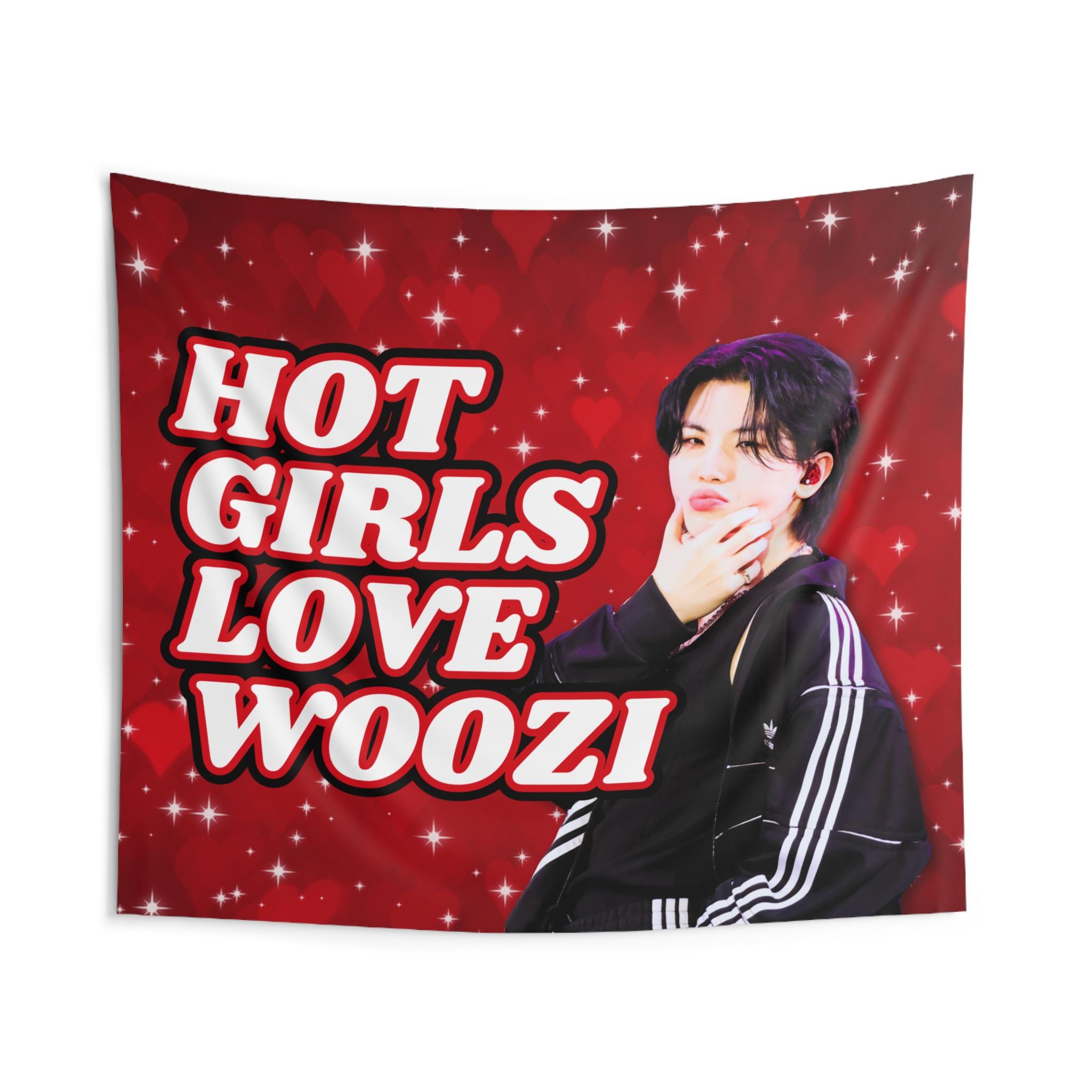 Svt Woozi Tracksuit Pout Hot Girls Concert Flag Banner: Seventeen
