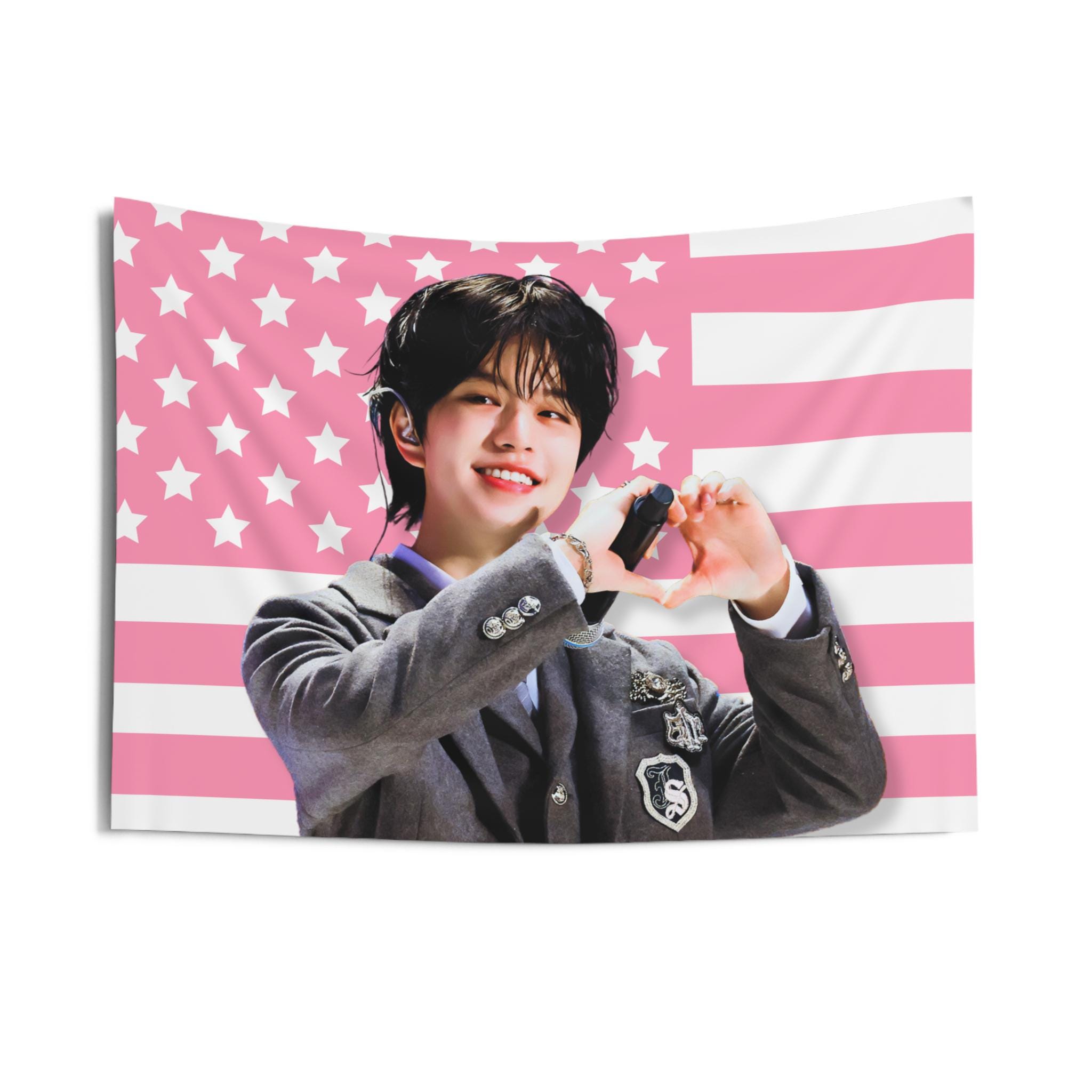 Stray Kids Seungmin Smile America Flag, Skz Members Kpop Flag
