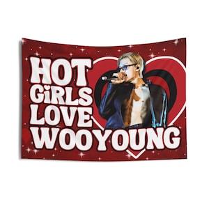 Ateez Wooyoung In Your Fantasy Hot Girls Banner, Ateez Members Kpop Flag, Ateez Tour Merch, Gift Ideas Atiny, Birthday Gift & Concert Merch
