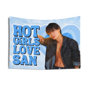 Ateez San Abs Golden Hour Hot Girls Banner, Ateez Members Kpop Flag, Ateez Tour 2025 Merch, Gift Ideas Atiny, Birthday Gift & Concert Merch